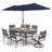 Aivo 6 - Person Patio Dining Set with Rectangular Table , Cushions Included-180734895