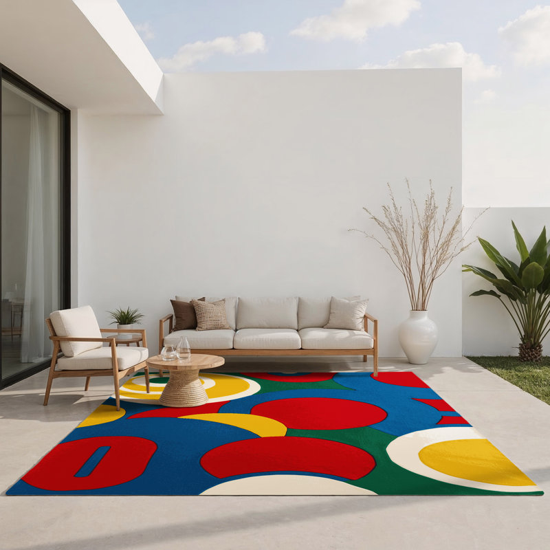 Tapis intérieur et extérieur Brassy Pulse, Rectangle 5 pi x 7 pi