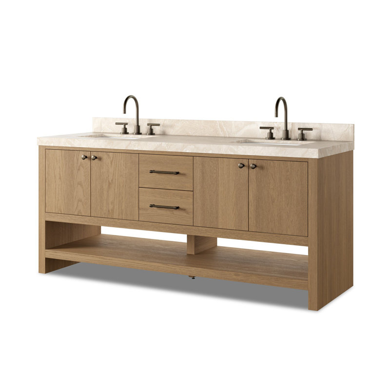 Anthem Double Vanity, Satin Light Wash Oak