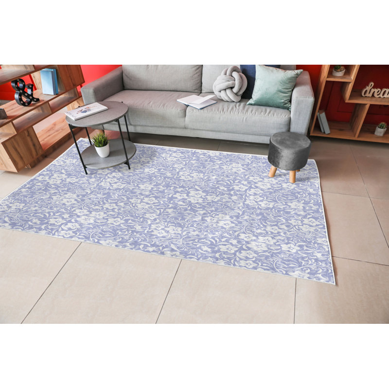 Tapis bleu lavande, Rectangle, de 3 pi 11 po x 5 pi 10 po