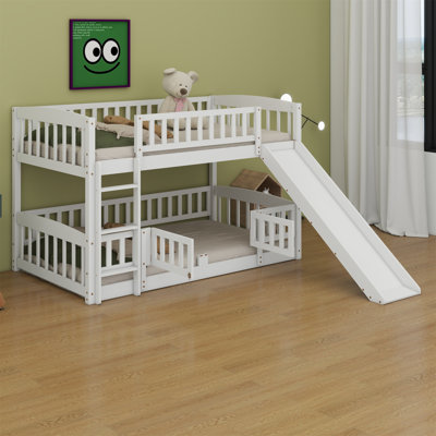 Jeneine Kids Twin Over Twin Bunk Bed