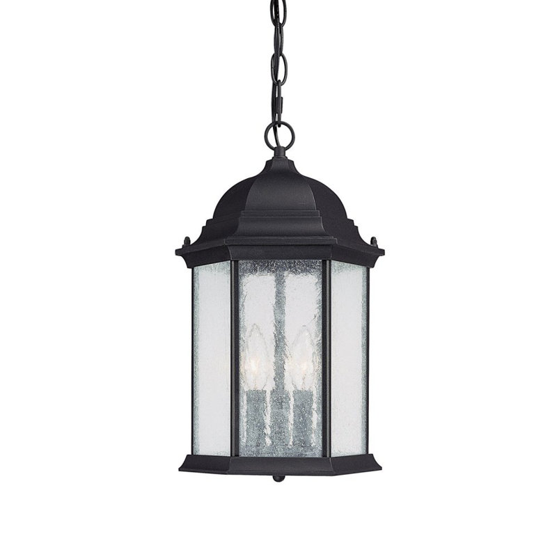 Lanterne suspendue d'extérieur à 3 lumières H 15 po Main Street, Noir