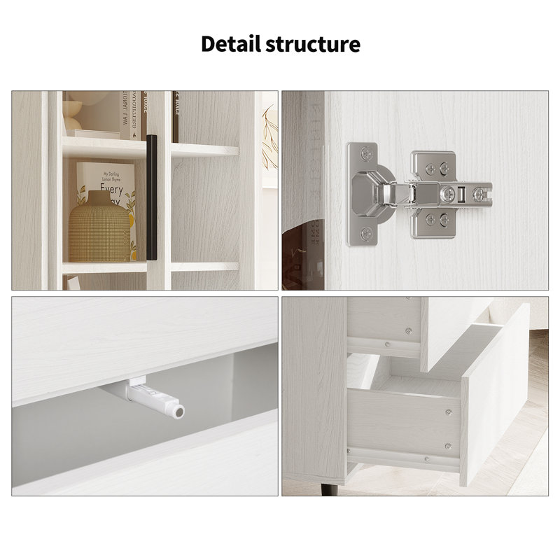 Wilma 47.6" W Book Cabinet Storage Bookcase