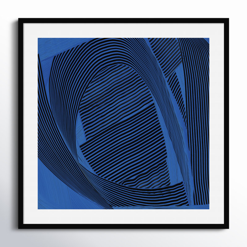 Weaving I by Mike Schick, 41.12" H x 41.12" W x 0.88" D, Black Framed Paper