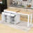 Dosha Rolling Kitchen Island with Extendable Dining Table, Spice Rack and Storage Cabinet-549946513