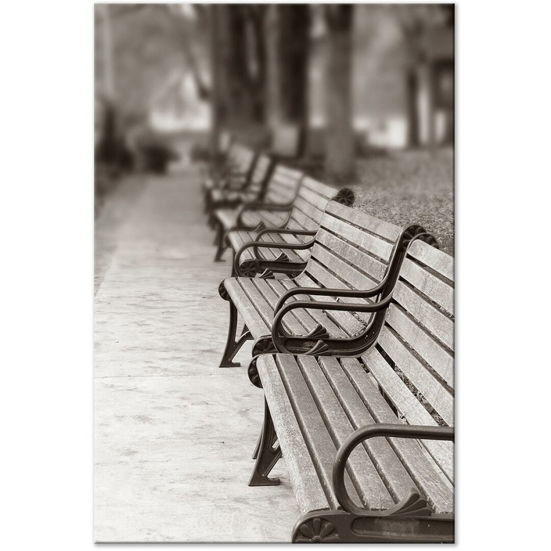 Leinwandbild Park Benches