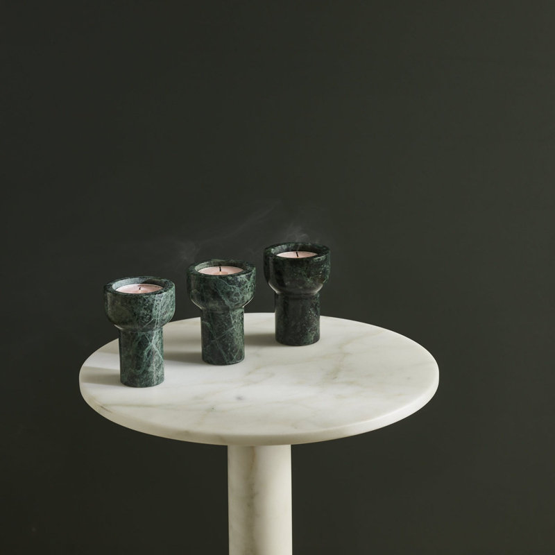 Tealight And Taper Candle Holder, Forest Green