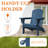 HDPE Outdoor 3-Position Adjustable Backrest Adirondack Chair with Cup Holder and Foldable Design-1525232644