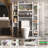 11 Tier Over The Toilet Storage Cabinet With 2 Drawers, Bathroom Organizer With Adjustable Shelf-1723637477