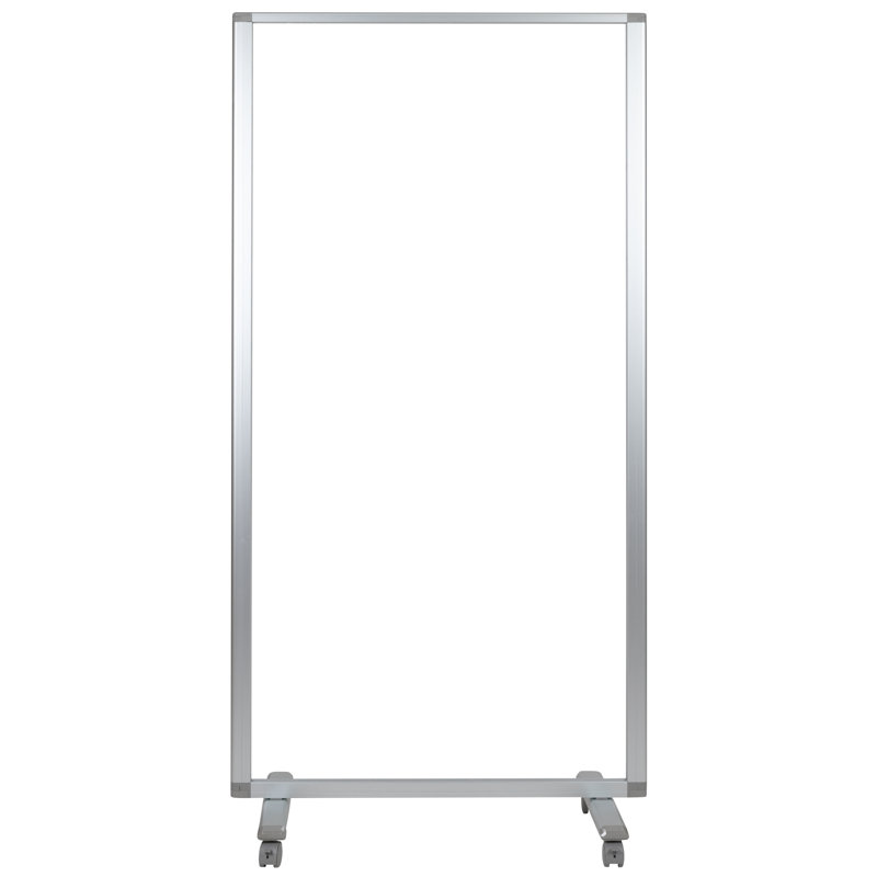 Cloison mobile transparente en acrylique Cadia avec roulettes verrouillables