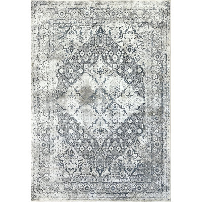 Tapis bleu/ivoire Malbon