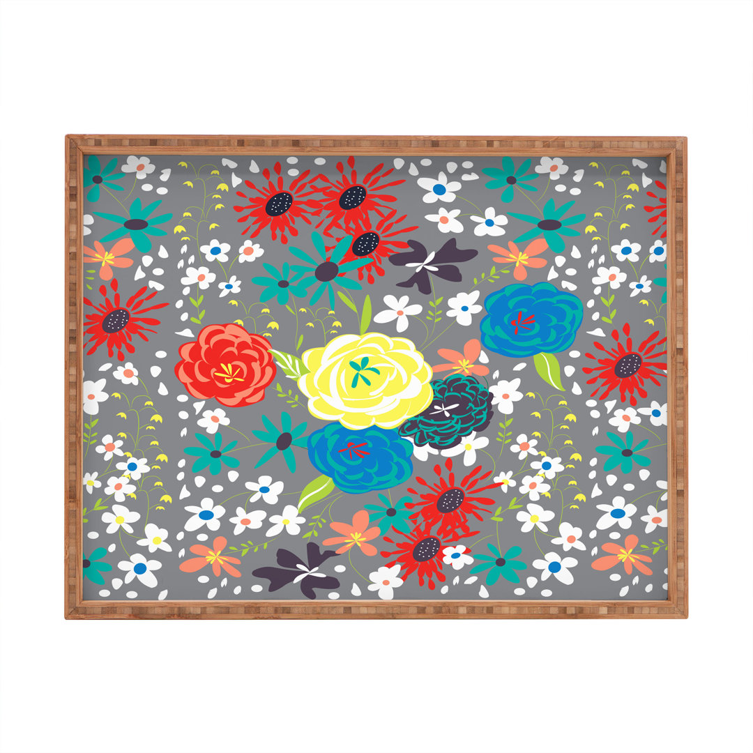 Vy La Bloomimg Love Ottoman/Coffee Table Tray Deny Designs