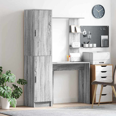  Desk With Storage 2 Pcs 78.5 X 37 X 154.5 Cm
