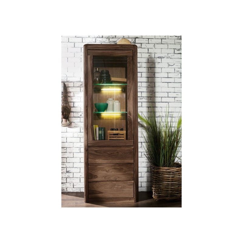 Toronto Display Cabinet, Smoked Cherry