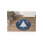Blue Christmas Themed Tree Ornament Patterned Modern Woven Base Round Decorative Carpet-1179033664