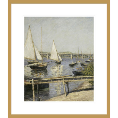 Voilier à Argenteuil par Gustave Caillebotte - Reproduction giclée encadrée