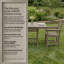 Ensembles de salle à manger de patio peu encombrants, bistro rustique aspect bois Hdpe pour patio