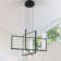 Vollmer 3-Light Dimmable LED Square/Rectangle Chandelier