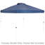 Housse de toit en toile de remplacement pour toile d'ombrage 12 pi x 12 pi SunnyDaze Decor - Bleu-87377270-87377912