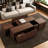 Rectangular Sliding Top Coffee Table With 2 Drawers And 2 Hidden Storage Compartments