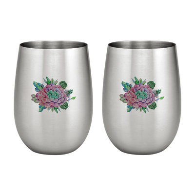 20 oz. Stainless Steel Wine Glass Set
