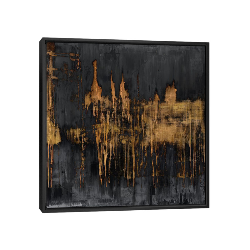 « variations », reproduction d’art sur toile tendue, H 18 po x l 18 po x P 1,5 po, Pas de tapis, Toile avec cadre noir