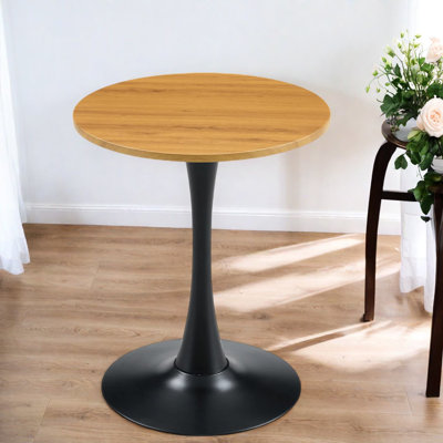Table de salle à manger moderne peu encombrante, bois aggloméré, tulipe de style Mid-Century, pour petits espaces