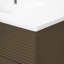 Meuble-lavabo de luxe brun foncé 36 po avec lavabo en céramique de qualité supérieure et armoire de rangement à fermeture en douceur | Idée de cadeau