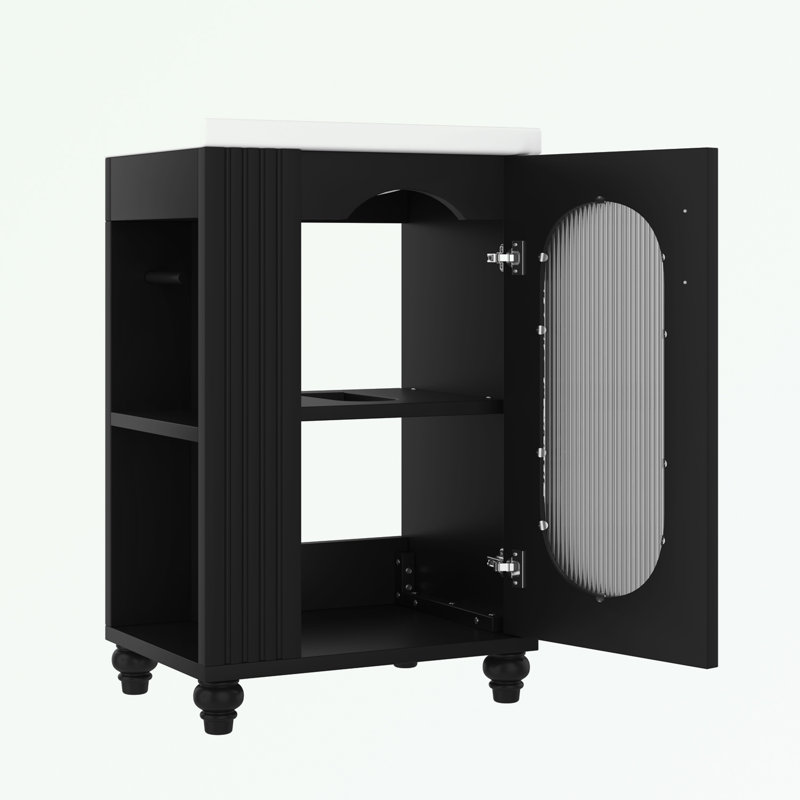 Raghidah Bathroom Cabinet, Black