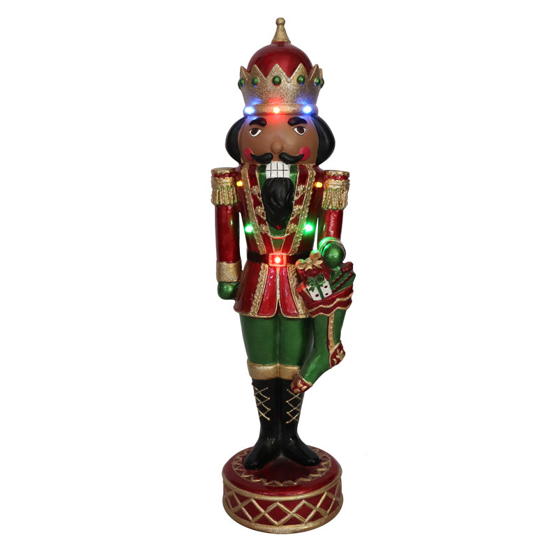 22-Inch Musical African American Nutcracker with LED Lights
