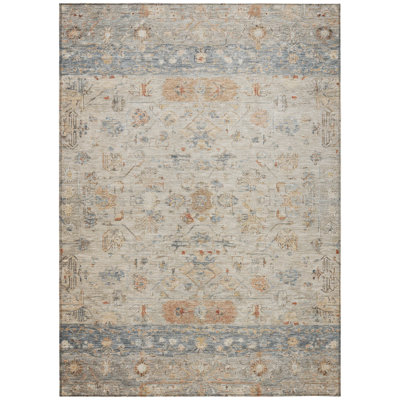 Machine Washable Indoor/Outdoor Bingel ACN2323 Global Rug