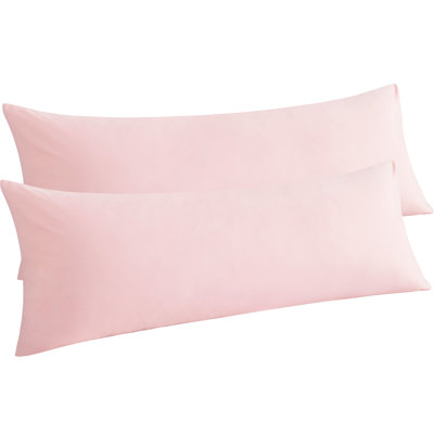 Taie d'oreiller pour le corps en microfibre, ensemble de taies d'oreiller douces avec fermeture portefeuille, 137 cm L × 51 cm H