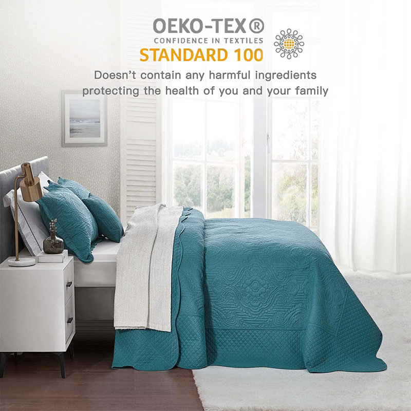 Bedding Set, King Quilt + 4 Additional Pieces, Lagoon