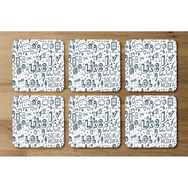 Square 6 Piece Coaster Set