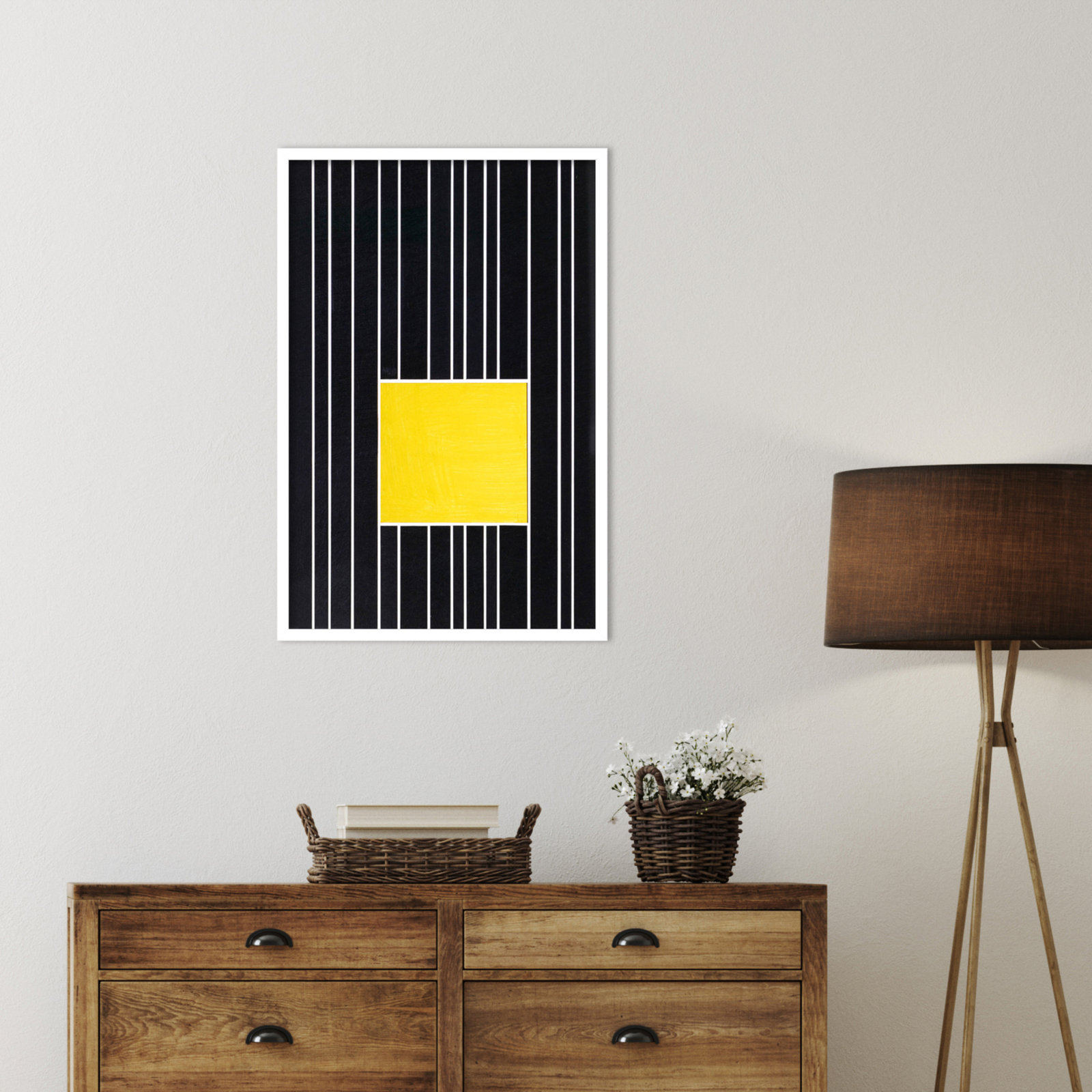 Yellow Box Self Storage Print by Alex Dunn, White, 33" H x 22" W