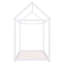 Lit simple en bois, blanc