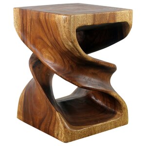 Ahliya 20'' Tall Solid Wood Block End Table Set