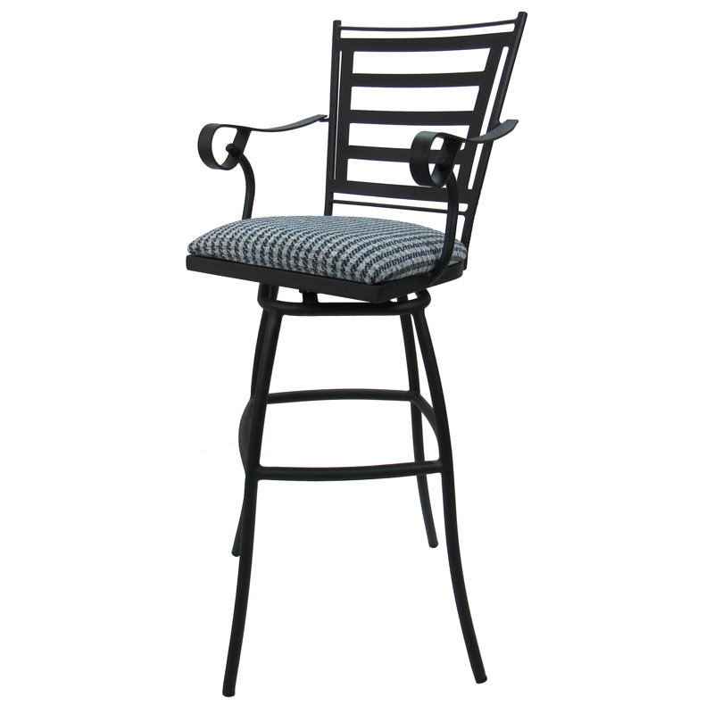Tabouret pivotant Victorianna, Coco bleu indigo, Tabouret de bar (siège d'une hauteur de 35 po)