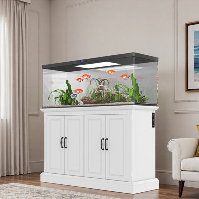 Fish Tank Stand With Power Outlet And 4 Cabinets