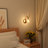 1 Pack Modern Gold Deer Antler Wall Sconce With Led String Lights, Glass Globe Light Fixture For Bedroom & Living Room