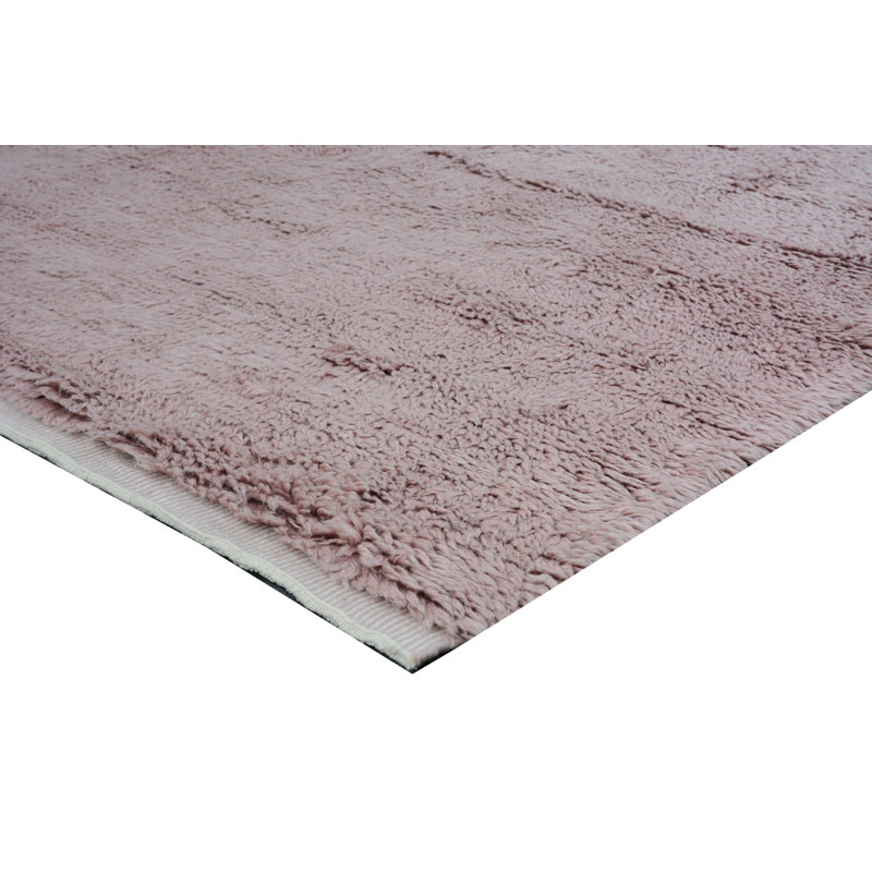 Wool Area Rug in Pink, Rectangle 2' x 3'