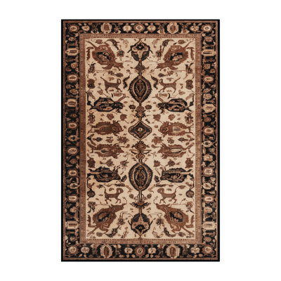 Tapis brun lavable à la machine