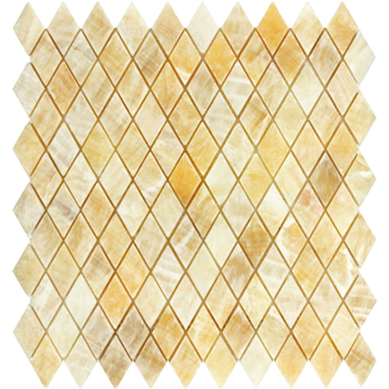 Honey Natural Stone Grid Mosaic Wall & Floor Tile