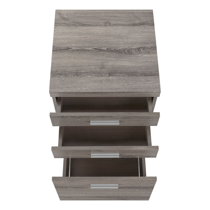 Classeur mobile à roulettes avec tiroirs de rangement, Taupe
