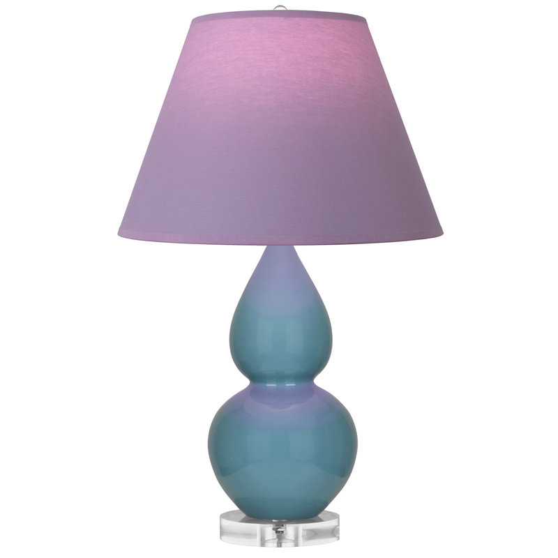 Petite lampe d'appoint à double gourde, Lavande / prune, Bleu clair