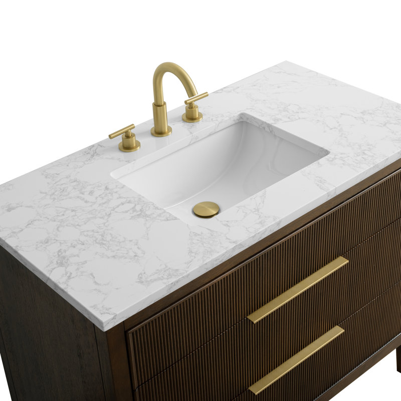 Emma 42" W Single Vanity, Chestnut Brown