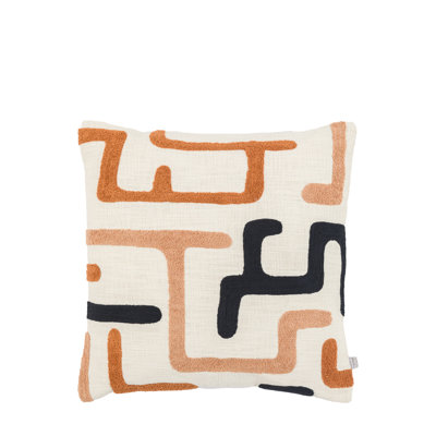 Abstract Orange Square Throw Cushion