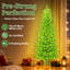 Sapin de Noël pliable et fantaisiste vert citron pré-illuminé, sapin Norfolk réaliste 2 en 1 à double style avec lumière blanche chaude, aspect classique ou incurvé, sapin de Noël mince pour décoration intérieure (1,83 m)-816011016