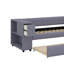Lit simple tapissier avec rangement, lit gigogne et ports de chargement USB