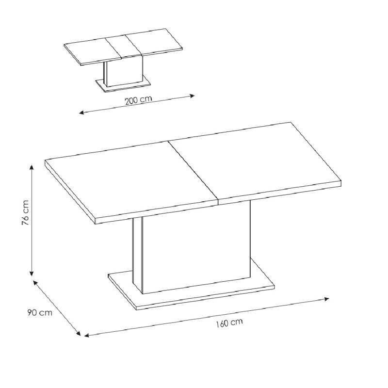 Dinuba Extendable Dining Table, Dark brown